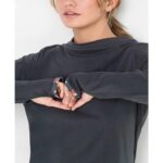 Turtul neck black full seleve women nightwear