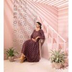 Purple Digital Printed tawakkalfabri Long Dress