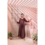 Purple Digital Printed tawakkalfabri Long Dress