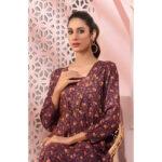 Purple Digital Printed tawakkalfabri Long Dress