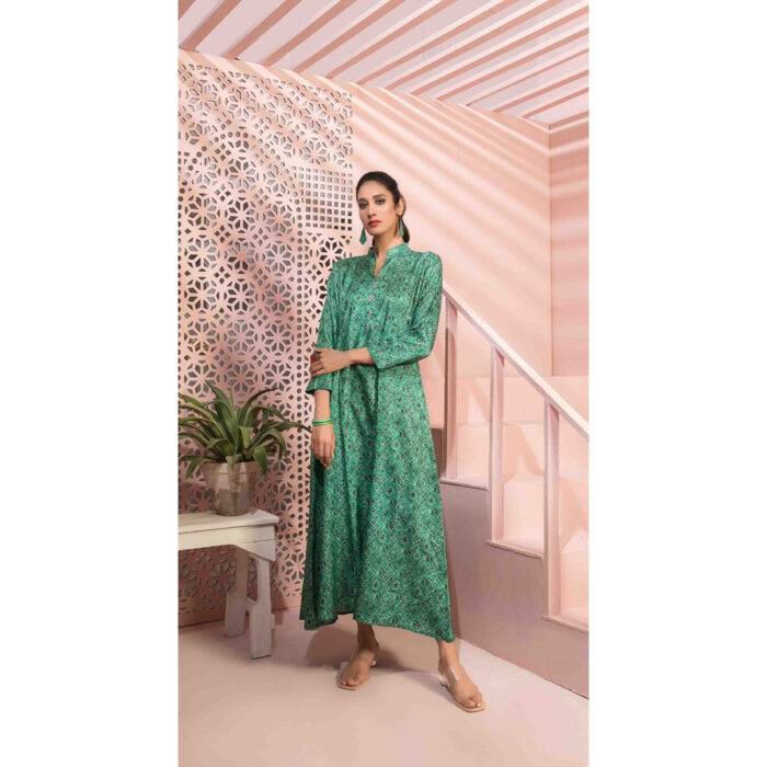 Jade Digital Printed Tawakkalfabrics Long Dress