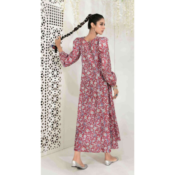 tawakkalfabrics Light Pink Digital Printed Long Dress
