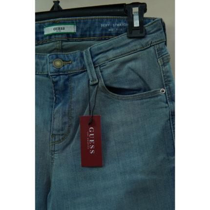 Guess Mid Rise Blue Straight Jeans