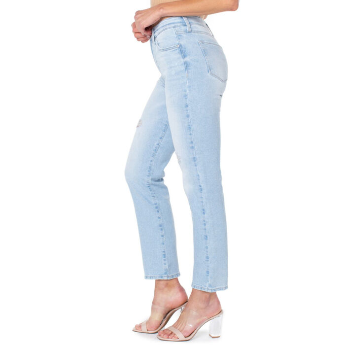 Rachel Roy Light Wash Straight Ripped Jeans