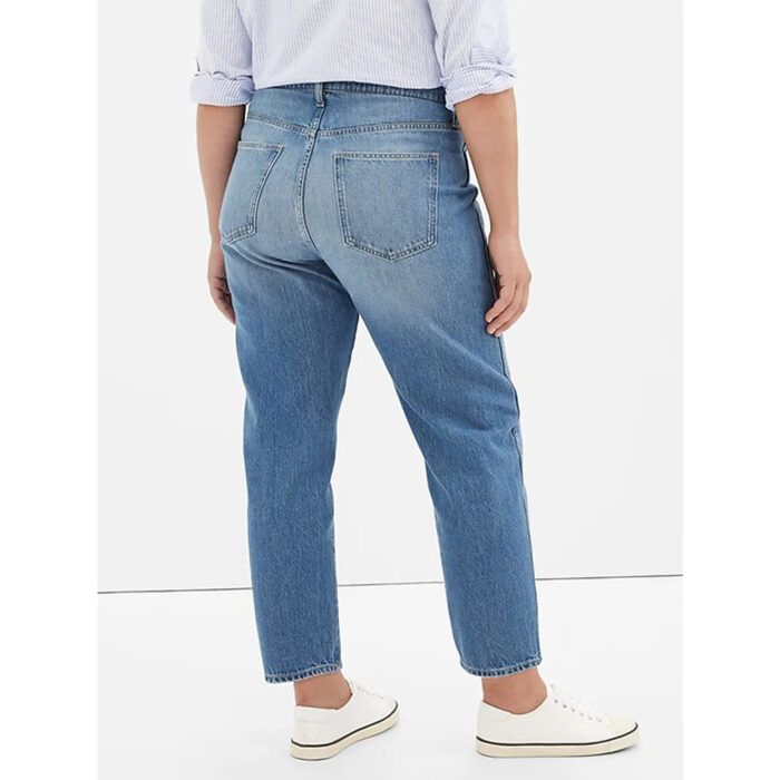 GAP High Rise Distressed Mom Jeans