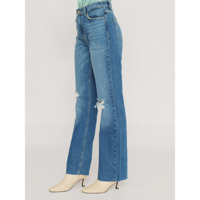 Guess 80’s Straight High Rise Crop Ripped Jeans