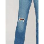 Guess 80’s Straight High Rise Crop Ripped Jeans