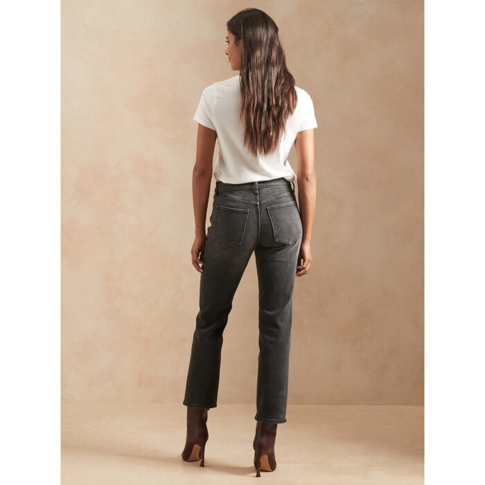 B.R High Rise Charcoal Straight Jeans