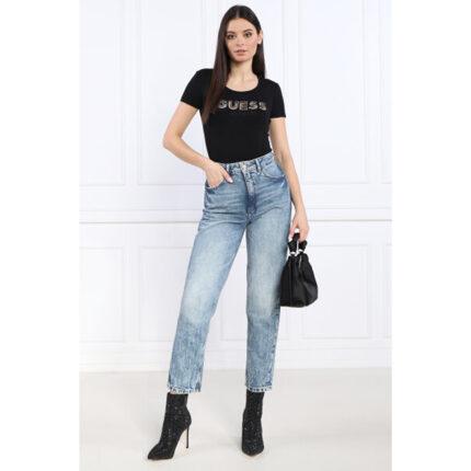 Guess High Rise Tapered Mom Fit Jeans
