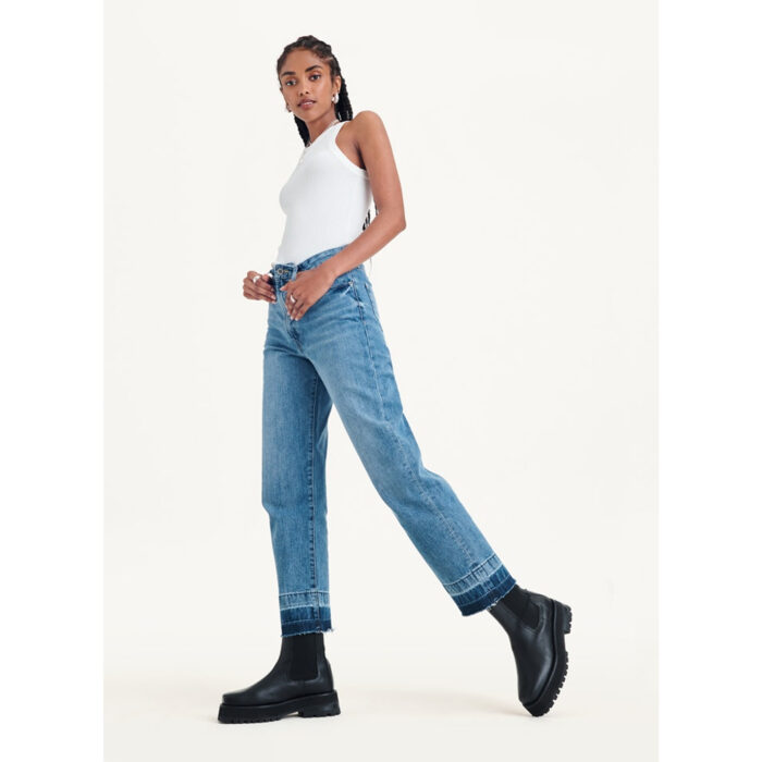 DKNY Kent Blue High Rise Straight Jeans