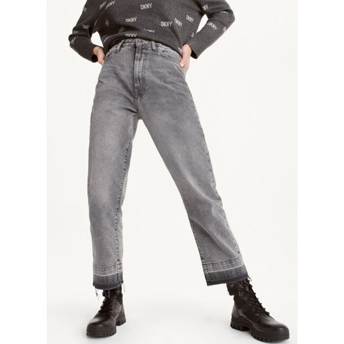 DKNY Kent Grey High Rise Straight Jeans