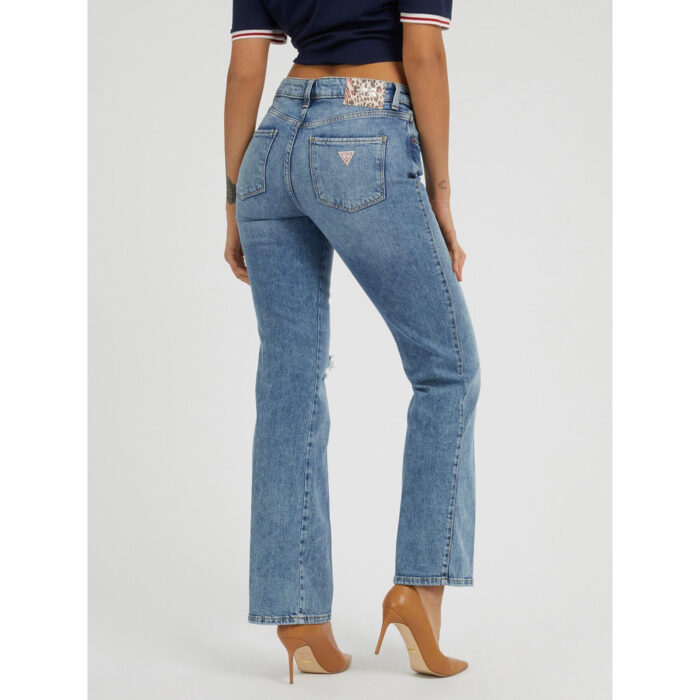 Guess Mid Rise Sexy Straight Ripped Jeans