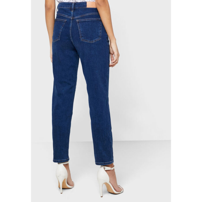 MNG Dark Wash High Rise Mom Fit Jeans