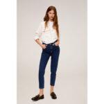 MNG Dark Wash High Rise Mom Fit Jeans