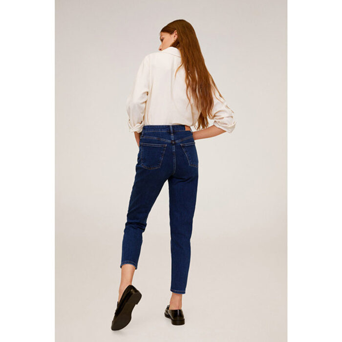 MNG Dark Wash High Rise Mom Fit Jeans