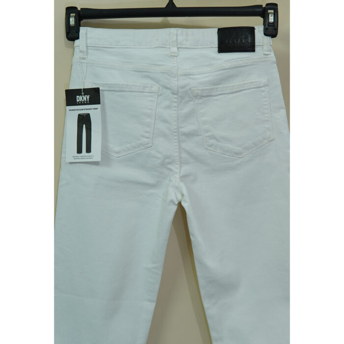 DKNY Rivington Slim Straight White Jeans