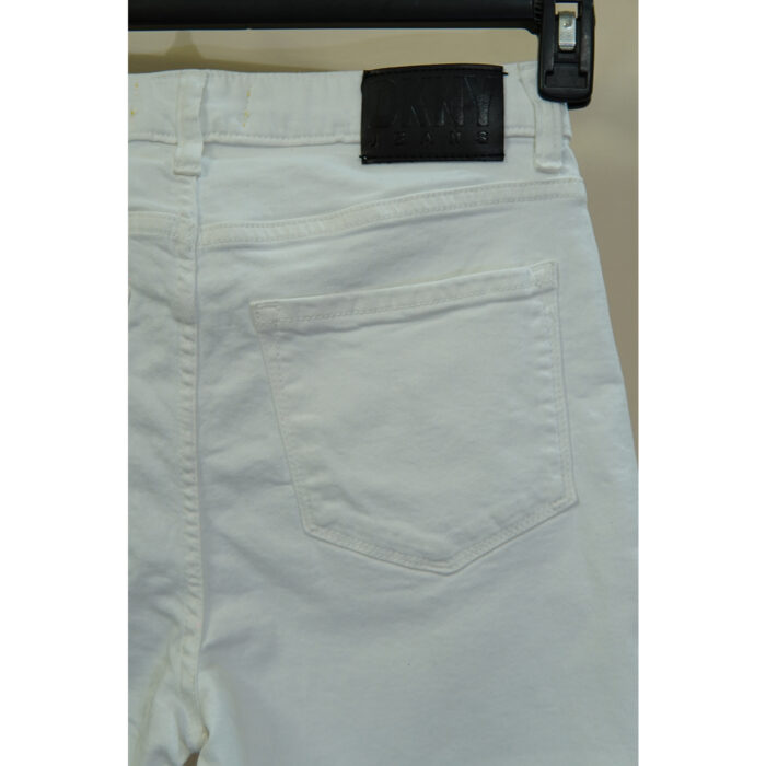 DKNY Rivington Slim Straight White Jeans