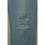 DKNY Ice Wash High Rise Crop Ripped Jeans