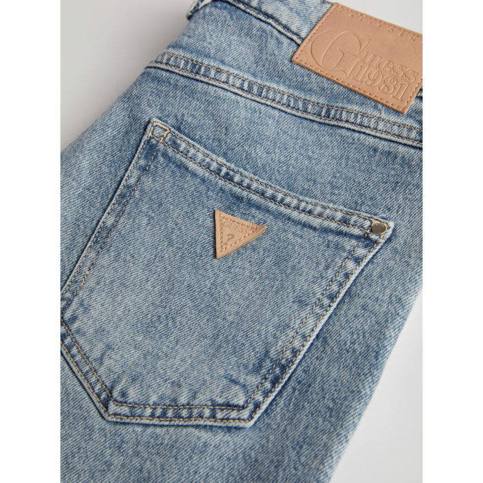 Guess High Rise Tapered Mom Ripped Jeans