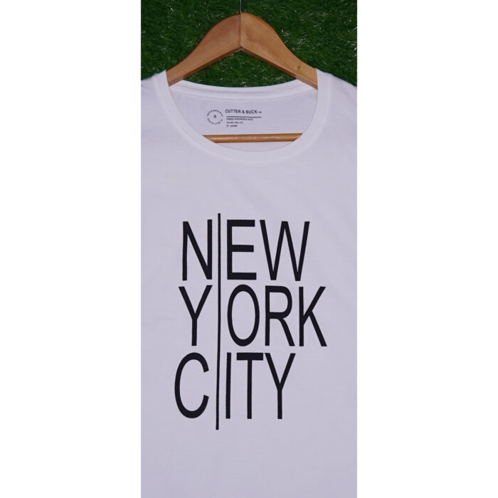 Cutter & Buck NYC Printed White T Shirt