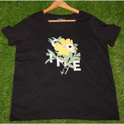 Next Black Flower Printed T shirt