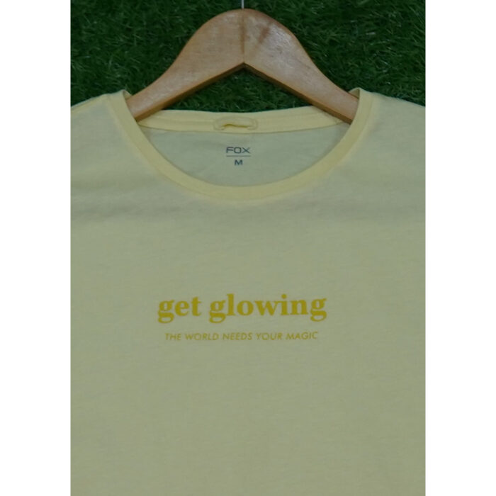 Fox Light Yellow Print T Shirt