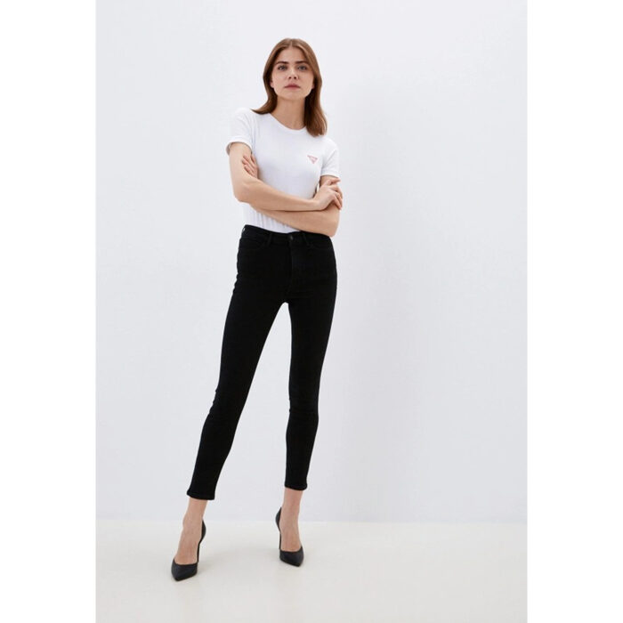 Guess High Rise Black Power Skinny Jeans