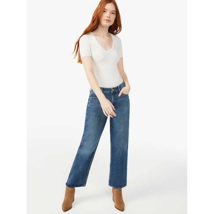 F.A Greenish Wash 90’s Straight High Relaxed Jeans