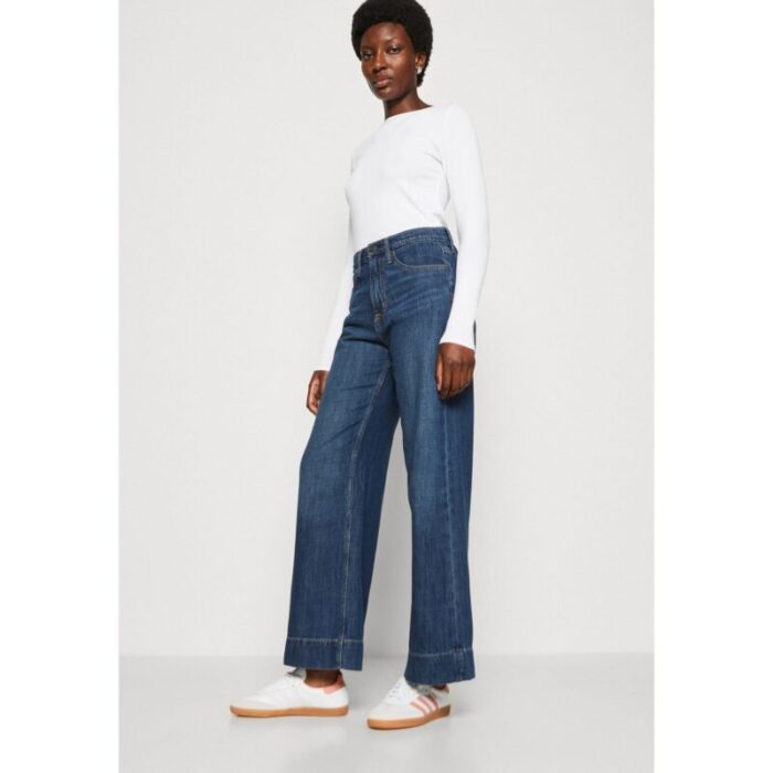 Gap Dark Wash High Waist Wide Leg Jeans