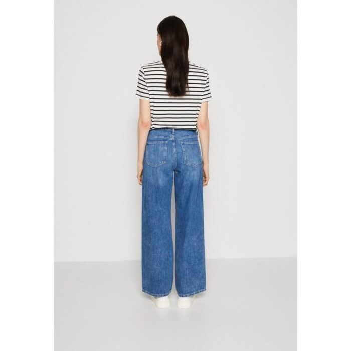 Gap Mid Blue High Rise Wide Leg Jeans