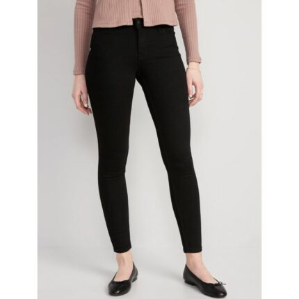Old Navy Black Mid Rise Skinny Jeans