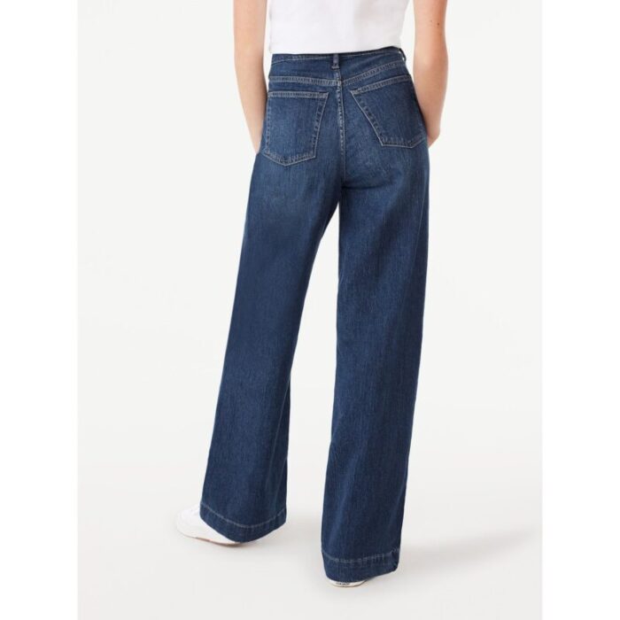 F.A Dark Wash Super High Rise Wide Leg Jeans