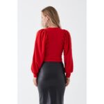 Red Watermelon Sleeve Blouse