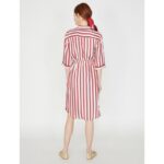 Koton Red White Stripe Short Dress