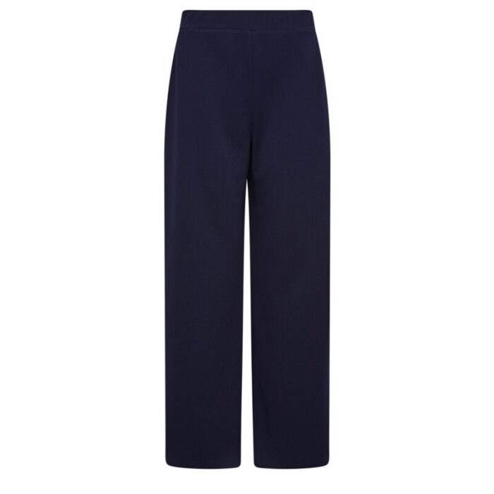 Bershka Navy High Rise Super Wide Leg Trouser