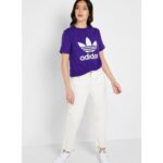 Adidas Purple Trefoil T Shirt