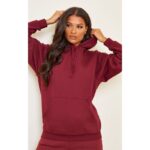 Maroon Basic Kangaroo Pocket Hoodie