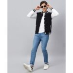 LA Black and White Varsity Baseball Jacket