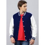 LA Navy and White Varsity Baseball Jacket