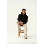 LA Black Basic Kangaroo pocket Hoodie