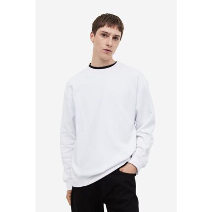 LA White Basic Crewneck Sweatshirt