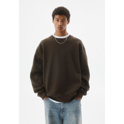 LA Brown Basic Crewneck Sweatshirt