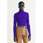 LA Purple HighNeck Ribbed Long Sleeves
