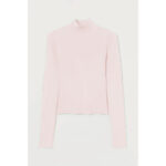 Light Peach Basic Ribbed Turtle Neck Unisex