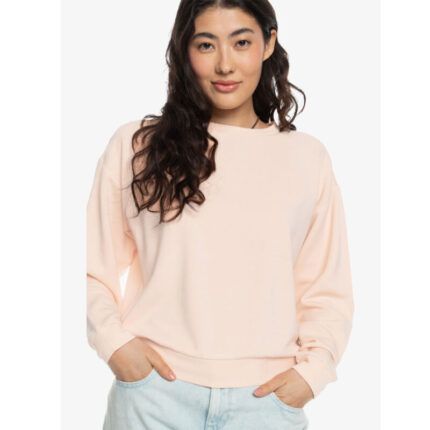 Light Peach Basic Crewneck Sweatshirt