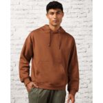 LA Biscuit Brown Basic Kangaroo Pocket Hoodie
