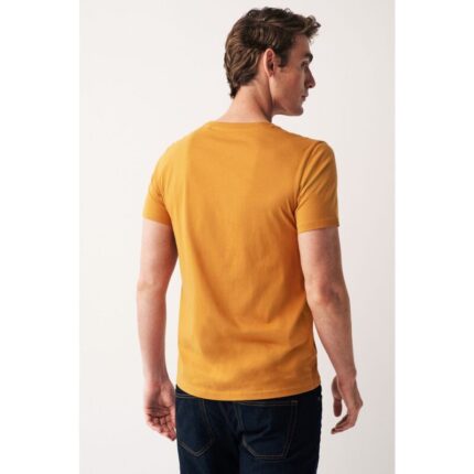 LA Amber Yellow Basic Round Neck T-Shirt.