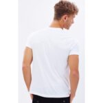 LA White Basic Round Neck T-Shirt.