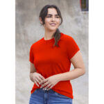Red Basic Round Neck T-Shirt