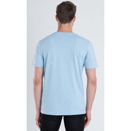 LA Sky Blue Basic Round Neck T-Shirt.